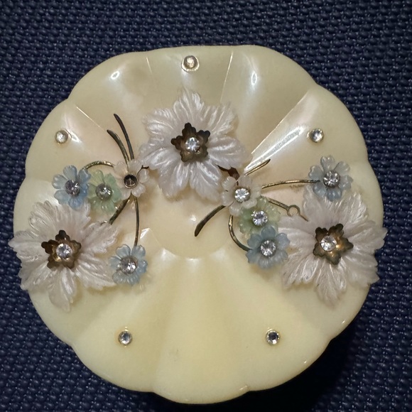 Vintage vanity powder container - Picture 1 of 11